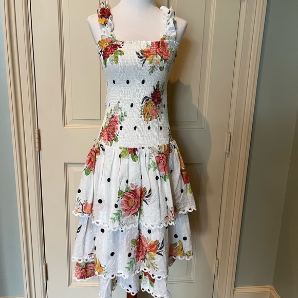 BNWT FARM Rio Nanaju Midi Dress in White Size X-Small - Picture 8 of 9